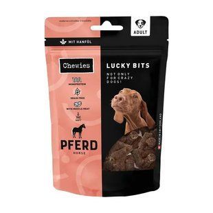 Chewies Lucky Bits Натуральное лакомство из Конины для взрослых собак, 100 г