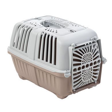 MPS Pratiko 1 Переноска з пластиковими дверцятами 48x31,5x33 см для котів і собак, світло-коричневий