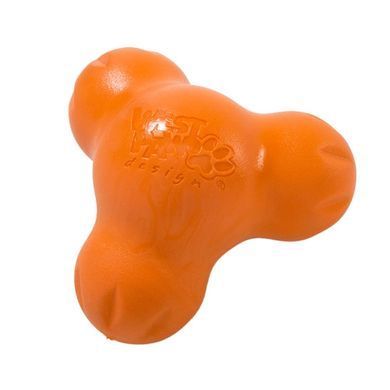 West Paw Tux Large Tangerine Іграшка для ласощів собак, помаранчева, 13 см