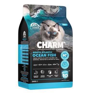 Charm North Atlantic Ocean Fish Чарм Сухий беззерновий корм з північноатлантичною рибою для котів, 340 г