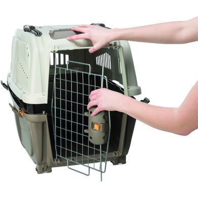 Trixie Skudo 6 Контейнер-переноска пластиковая размер M-L 63x70x92 см для собак весом до 40 кг, коричневая