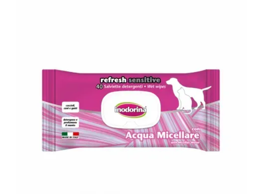 Inodorina Functional Acqua Micellare Вологі серветки з міцелярною водою для собак та котів, 40 шт