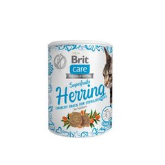 Brit Care Cat Snack Superfruits Herring - Ласощі з оселедецем для стерилізованих котів