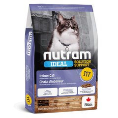 Nutram I17 Ideal SS Холістик, для дорослих котів, які мешкають в приміщенні, з куркою і цілими яйцями, 20кг