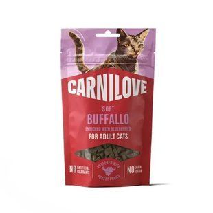 Carnilove Soft Snack Buffallo with Blueberries М'які ласощі з буйволом та лохиною для котів, 50 г
