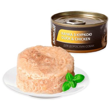 AnimAll Duck & Chicken - Вологий корм для собак з качкою та куркою, 85 г