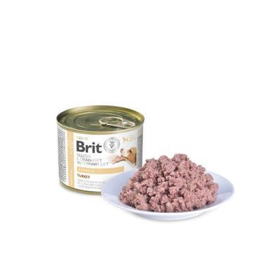 Brit Grain Free Veterinary Diets Hepatic Вологий корм з індичкою для підтримки функцій печінки для собак, 200 г