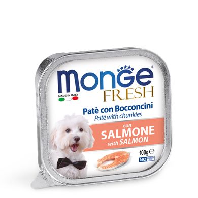 Monge Dog Fresh - Паштет для собак с лососем, 100 г