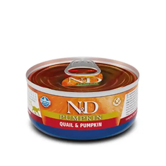Farmina N&D Grain Free Pumpkin Quail Adult - Беззернові консерви для дорослих котів з перепілкою та гарбузом, 70 г