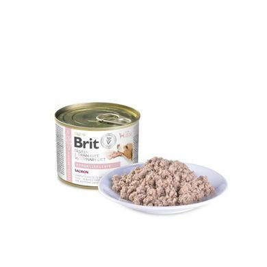 Brit Grain Free Veterinary Diets Hypoallergenic Вологий корм з лососем для собак із харчовою алергією або непереносимістю, 200 г