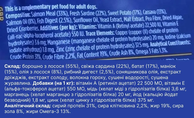 Натуральні ласощі для собак Сардини Fish4Dogs Super Stars Sardine, 150 г