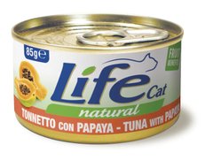 LifeCat консерва тунец с папайей для котов
