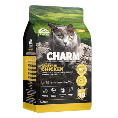 Charm Cage-Free Chicken Чарм Сухий беззерновий корм з куркою для котів, 340 г