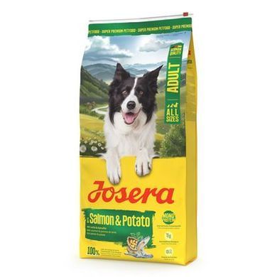 Josera A/S Adult Salmon & Potato (Lachs&Kartoffel) Сухий беззерновий корм з лососем та кортоплею для дорослих собак всіх порід, 900 г