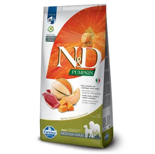 Farmina N&D Grain Free PUMPKIN DUCK & CANTALOUPE ADULT MEDIUM & MAXI - Беззерновий сухий корм для дорослих собак середніх і великих порід з качкою і динею, 12 кг