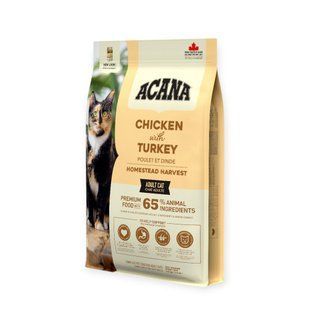 Acana Homestead Harvest Cat Сухий корм з індичкою, куркою та качкою для дорослих котів усіх порід, 4,5 кг