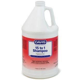 Davis 15 to 1 Fragrance-Free Девіс Шампунь- концентрат 15:1 без запаху для собак і котів, 3,8 л