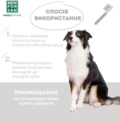 Menforsan Dental Gel For Dogs & Cats Дентал-гель для чищення зубів собак і котів, 60 мл