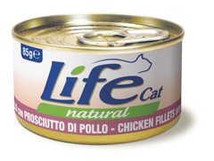 Lifecat консерва куряче філе з шинкою для котів