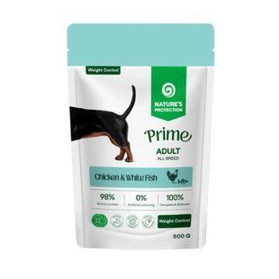 Nature's Protection Prime Weight Control Adult Dogs Chicken and White Fish Влажный корм с курицей и белой рыбой для контроля веса собак, 500 г