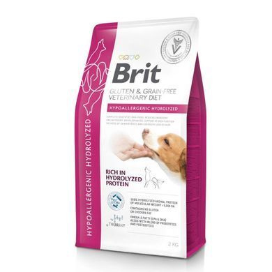 Brit VetDiet Dog Hypoallergenic Hydrolyzed Сухий корм з гідролізованим білком для собак із харчовою алергією, 2 кг