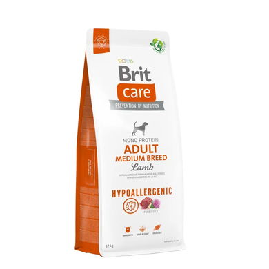 Brit Care Dog Hypoallergenic Adult Medium Breed - Сухий гіпоалергенний корм з ягням для дорослих собак середніх порід, 1 кг