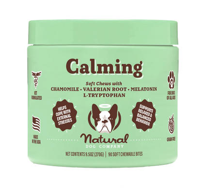 Заспокійливі вітаміни для собак Natural Dog Company Calming Supplemnet, 90 од в банці