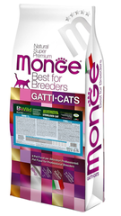 Monge Cat BWild Grain Free Tonno Сухий беззерновий корм із тунцем для стерилізованих кішок