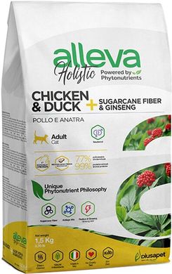 Alleva Holistic Cat Adult Neutered Chicken&Duck Полнорационный корм с курицей и уткой для взрослых кастрированных кошек или кошек, живущих в домашних условиях 1,5 кг