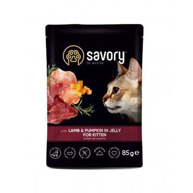 Savory Lamb & Pumpkin Jelly for Kitten - Влажный корм для котят с ягненком и тыквой в желе