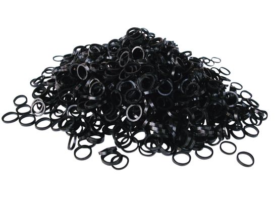 Show Tech Latex Bands Medium Black - 1000 pcs Top Knot Bands Латексні гумки середні чорні 1000 шт