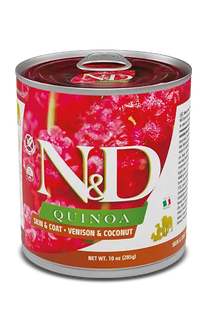 Farmina N&D Quinoa Dog Adult All Breeds Skin & Coat Venison & Coconut Вологий корм з олениною, кіноа, кокосом при харчовій алергії собак, 285 г