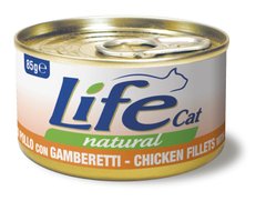 LifeCat консерва куряче філе та креветки для котів