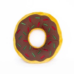 ZippyPaws Junior Donutz Chocolate М'яка іграшка Донатс шоколад Великий з пищалкою для собак