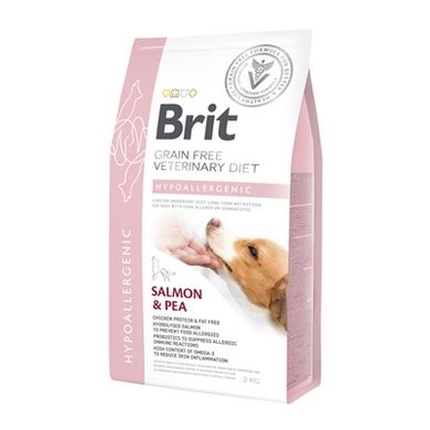 Brit Grain-Free VetDiets Dog Hypoallergenic - Сухой беззерновой диетический корм для собак с дерматологическими и желудочно-кишечными проблемами, вызванными пищевой непереносимостью, 2 кг