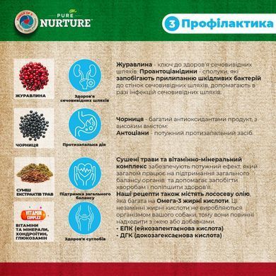 Pure Nurture Sensitive Daily Nurture Сухой корм с ягненком и ячменем для чувствительных взрослых собак средних и крупных пород, 3 кг
