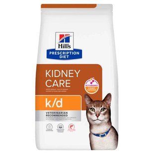 Hill&rsquo;s Prescription Diet k/d Хиллз Диетический корм с лососем для поддержания функции почек у кошек, 3 кг