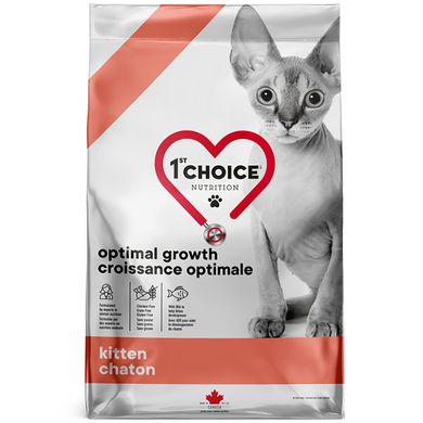 1st Choice Kitten Optimal Growth - Сухий корм з тріскою для кошенят, 1,8 кг