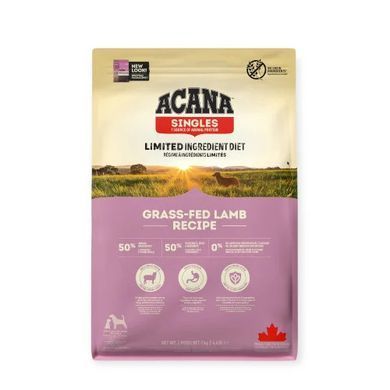 Acana Grass-Fed Lamb Сухий корм з ягням для собак із чутливим травленням, 2 кг