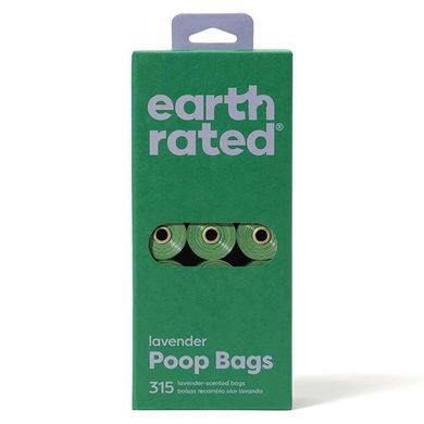 Earth Rated Poop Bags Lavender Пакеты с ароматом лаванды для уборки за собакой, 315 шт