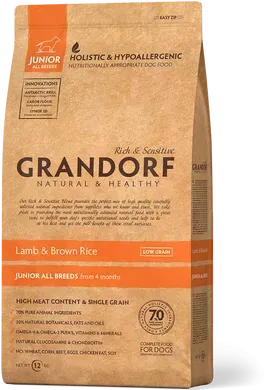Grandorf Lamb & Turkey Junior Сухий корм з ягням та індичкою для собак юніорів середніх та крупних порід, 1 кг