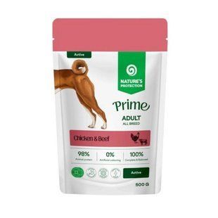 Nature's Protection Prime Active Adult Dogs Chicken and Beef Влажный корм с курицей и говядиной для активных собак, 500 г