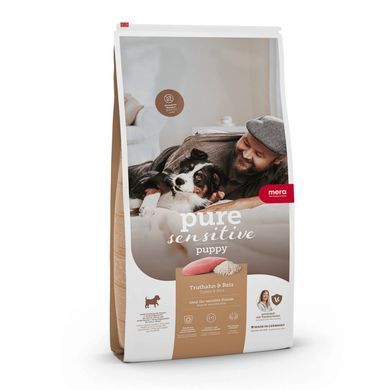 MERA pure sensitive Puppy Сухой корм с индейкой и рисом для щенков, 1 кг