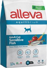 Alleva Equilibrium Sensitive Fish Adult Cat Повнораціонний корм з рибою для дорослих котів з чутливим травленням 1,5 кг