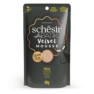 Schesir After Dark Chicken Шезір Вологий корм - мус з куркою для котів, 80 г