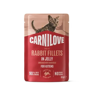 Carnilove Jelly Rabbit with Marigold Влажный корм в желе с кроликом и календулой для кошек, 85 г