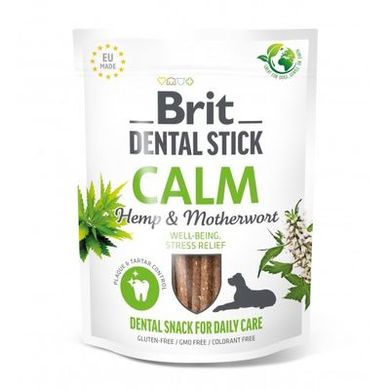 Brit Dental Stick Calm - Лакомство для собак успокаивающее с коноплей и пустырником