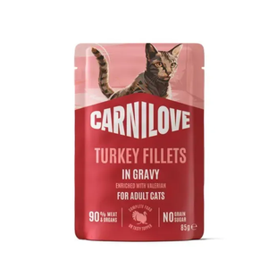 Carnilove Gravy Turkey with Valerian Влажный корм в соусе с индейкой и валерианой для кошек, 85 г