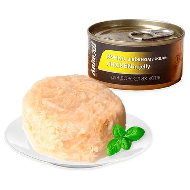 AnimAll Chicken in jelly Вологий корм для котів з куркою в желе, 85 г