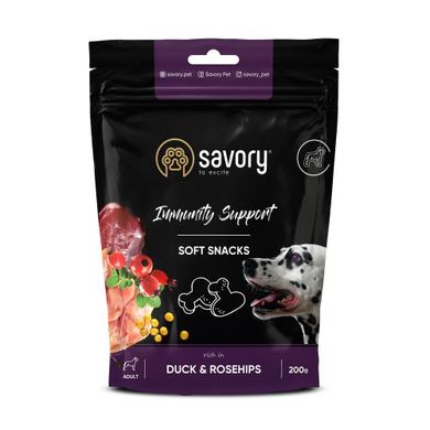 Savory Soft Snacks Immunite Support Мягкие лакомства c уткой и шиповником для укрепления иммунитета собак